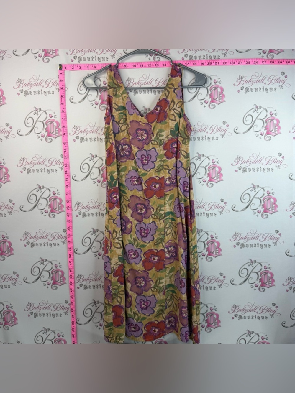 Sigrid Olsen dress flowers abstract Floral Slip Dress in Mustard, Purple & Red